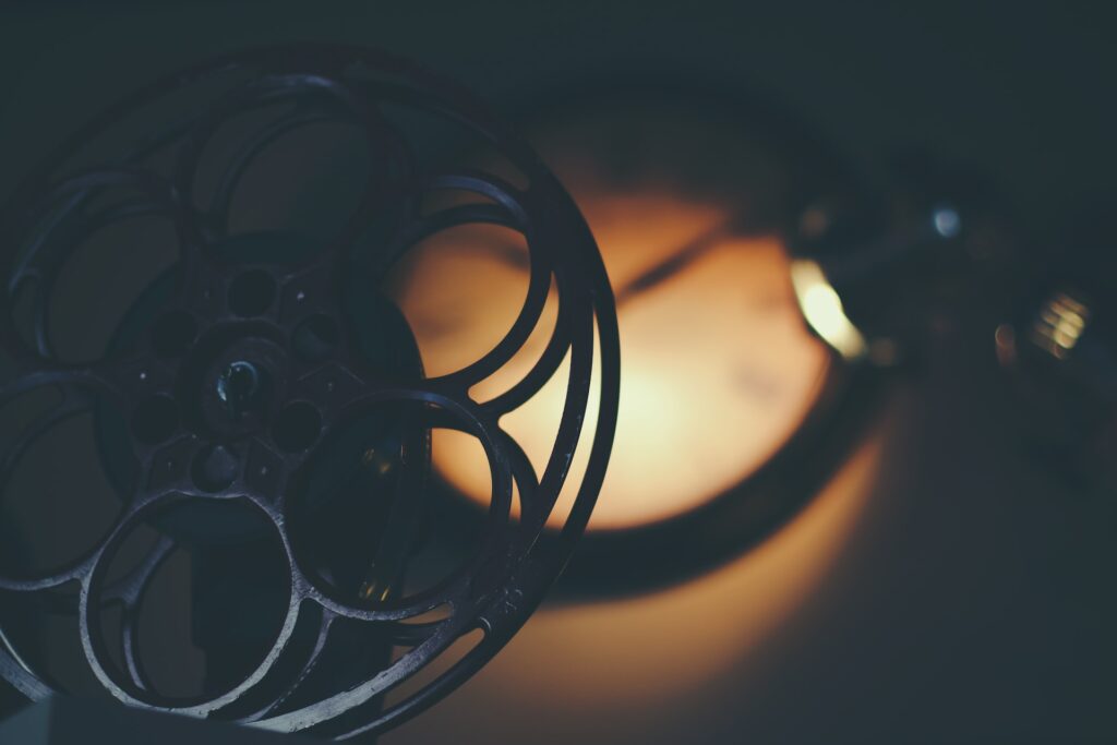 Film reels.