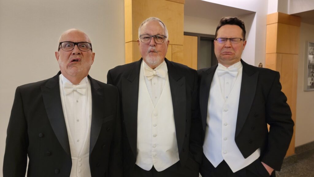 NWWS conductors Dan Judd, Dr. Dan Schmidt, and Dr. Rob Davis.